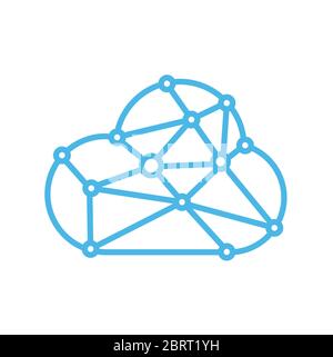 Cloud Connect logo design template Stock Vector