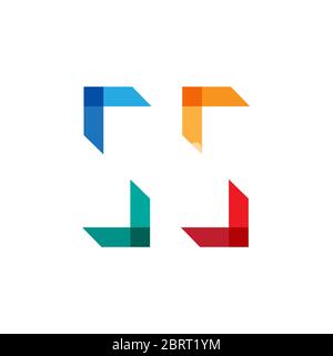 Colorful N abstract logo design template Stock Vector