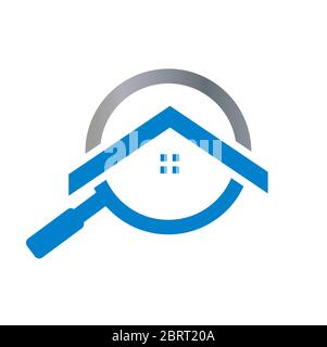 Real estate search logo design template Stock Vector