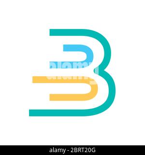 Colorful B logo design template Stock Vector