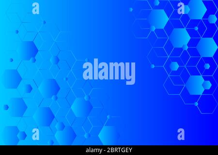 Stylish blue hexagonal abstract background free vector Stock Vector