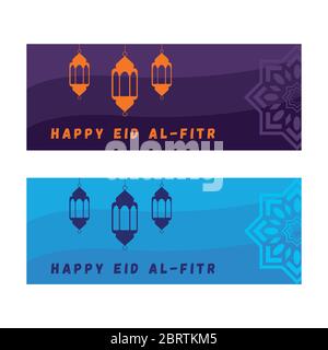 This banner design was created for the purpose of welcoming Eid and can be used by companies or other creative businesses for commercial purposes. Stock Vector