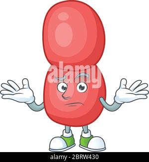 A cartoon image of neisseria gonorrhoeae in smirking face Stock Vector