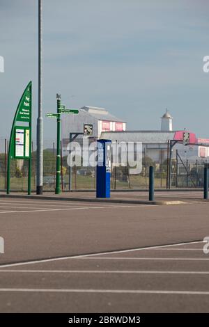 20th May 2020. Great Yarmouth, UK. Car parks remain closed in Great Yarmouth as pandemic restrictions continue.  Visitors are being urged by officials to keep away from the Norfolk seaside resort over the Spring Bank Holiday. Stock Photo
