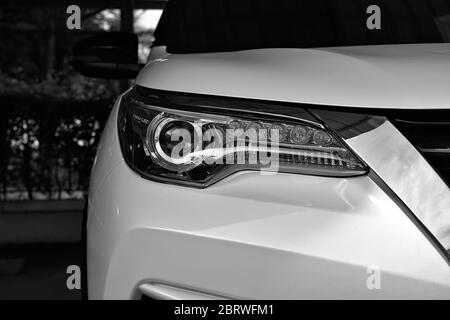 Isolated automobile headlamp or headlight Stock Photo