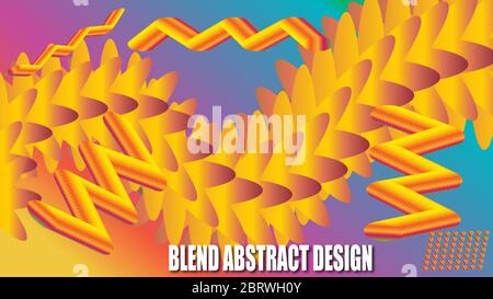 DESIGN ABSTRACT BLEND VECTOR ARTS Stock Vector