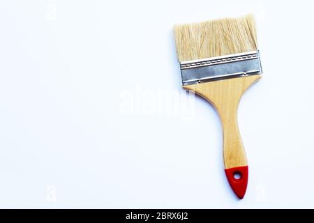 Paint brush on white background. copy space Stock Photo