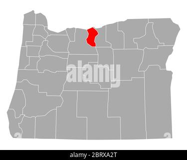 Map of Sherman in Oregon Stock Photo Alamy
