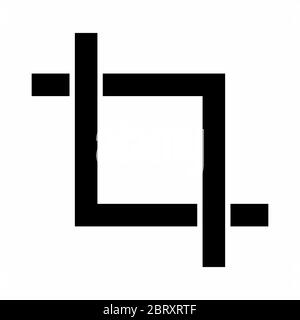 Crop icon illustration Stock Vector