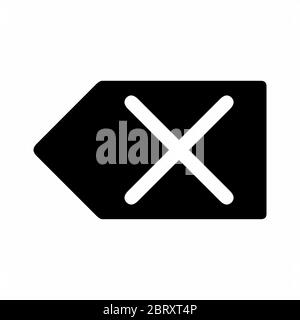 Delete backspace icon Stock Vector