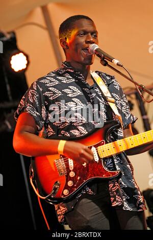 Green Man Festival, Crickhowell, one of the performers from 2013 on stage, on 18th of August on the Glan Usk Estate Crickhowell, Powys Wales. ©PRWPhot Stock Photo