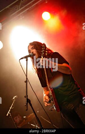 Green Man Festival, Crickhowell, one of the performers from 2013 on stage, on 18th of August on the Glan Usk Estate Crickhowell, Powys Wales. ©PRWPhot Stock Photo