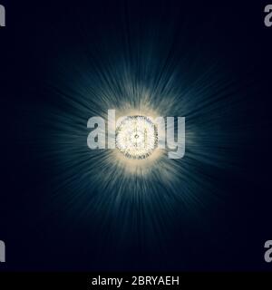 Fusion. Abstract sci-fi exploding star. Stock Photo