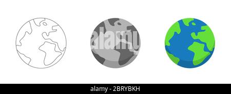 Earth globe icons Stock Vector