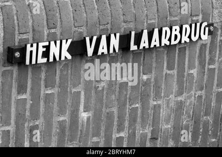 Bridge Sign Henk Van Laarbrug At Amsterdam The Netherlands 16 May 2020 Stock Photo
