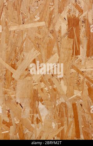 Wood chipboard texture. Plate osb for background. Hardboard wood texture. The structure of the pressed wood chipboard. Vertical. Stock Photo