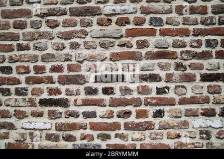 Full frame close up of house will with brick stones and cement for backgrounds Stock Photo