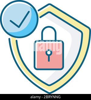 Antivirus RGB color icon Stock Vector