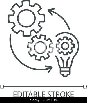 Implementation pixel perfect linear icon Stock Vector