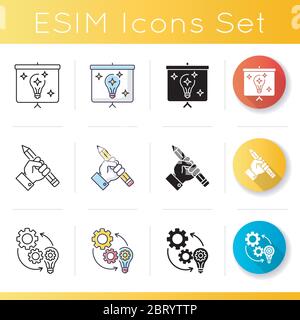 Workflow icons set Stock Vector