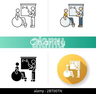 Inclusive education icon Stock Vector