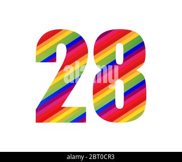 Happy birthday twenty eight 28 Cut Out Stock Images