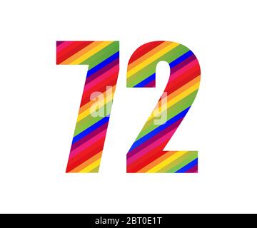 Happy Birthday seventy two 72 year, fun celebration anniversary ...