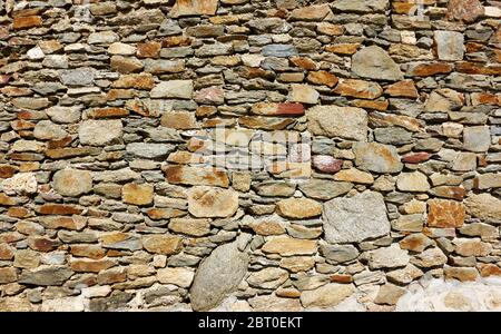 Texture of old masonry of stones, may be used as background Stock Photo