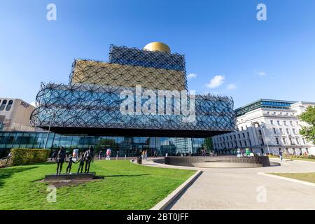 The new Library of Birmingham in Centenary Square with the Big Hoot Owls in 2015, Birmingham, England Stock Photo