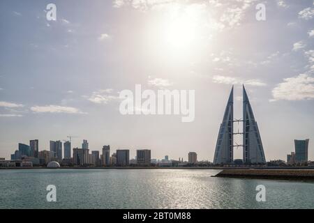 The Manamah skyline in Bahrain Stock Photo