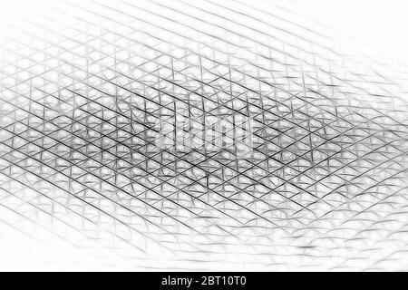 Macro shot of a vertical white grey lattice structure Stock Photo