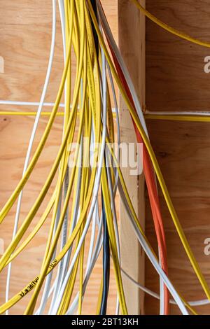 Rough Electrical wiring Stock Photo - Alamy