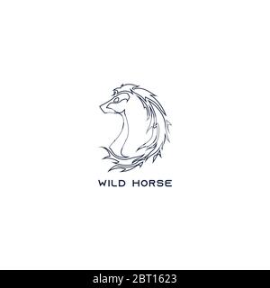 This is a picture of an abstract horse facing left. This picture is good for t-shirt designs. Stock Vector
