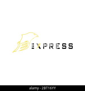 This logo has a picture of an eagle. This logo is good for use in the field of public services such as shipping goods. But it can also be used as a co Stock Vector