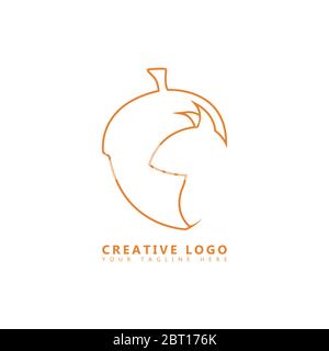 This is a picture of an oak tree where there is a picture of a squirrel in the form of negative space. Stock Vector