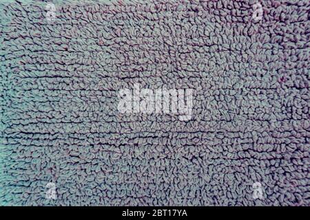 plush texture from blue bathmat Stock Photo