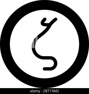 Zeta greek symbol small letter lowercase font icon in circle round black color vector illustration flat style simple image Stock Vector