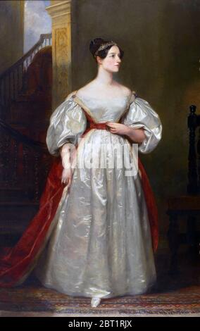 Ada Lovelace. Portrait painting  of Augusta Ada King-Noel, Countess of Lovelace (née Byron; 1815-1852) by Margaret Sarah Carpenter , oil on canvas, 1836. Stock Photo