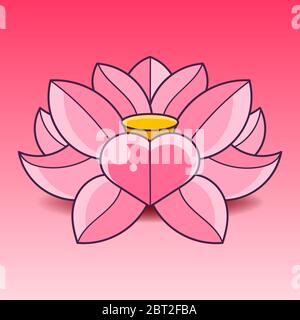 Lotus Flower. Mandala. Oriental Indian, Chinese Style. Circled Element For Design. Flower Pattern Isolated On White Background. Logo Template. Vector Stock Vector