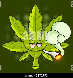 Cannabis leaf icon - Vector Green Cannabis Leaf , Marijuana Leaf Vector Icon Stock Vector
