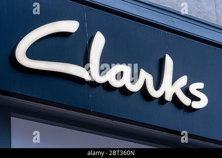 Clarks logo seen on one of their 