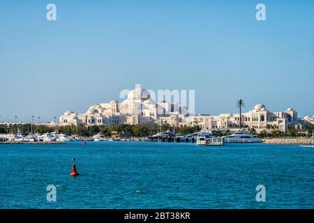 The UAE Presidential Palace in Abu Dhabi Stock Photo