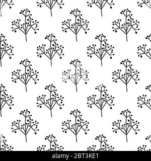 Floral seamless pattern. Isolated on white background. Vector stock illustration. Stock Vector