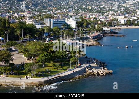 Military Plaza & Commercial Port, Acapulco City, State of Guerrero, Mexico, North America Stock Photo