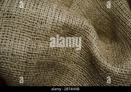 Sacking Decorative Jute close up Stock Photo