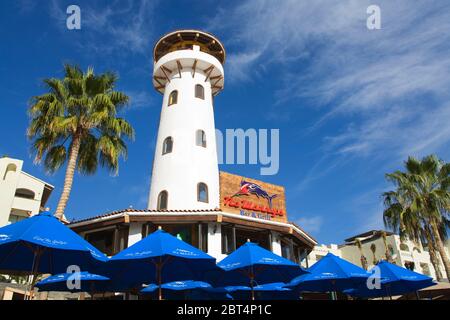Marina Lighthouse, Cabo San Lucas, Baja California, Mexico Stock Photo