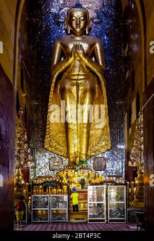 The Ananda Temple Interior, Bagan, Mandalay Region, Myanmar. Stock Photo