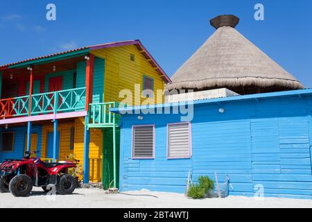 Accommodation on Mahahaul Beach, Costa Maya, Quintana Roo, Mexico, North America Stock Photo