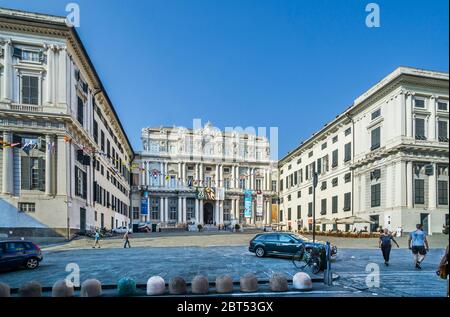 Palazzo Ducale, the Doges Palace at Piazza Giacomo Mateotti, Genoa, Liguria, Italy Stock Photo