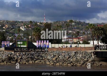 Malecon, Ensenada City, Baja California, Mexico Stock Photo